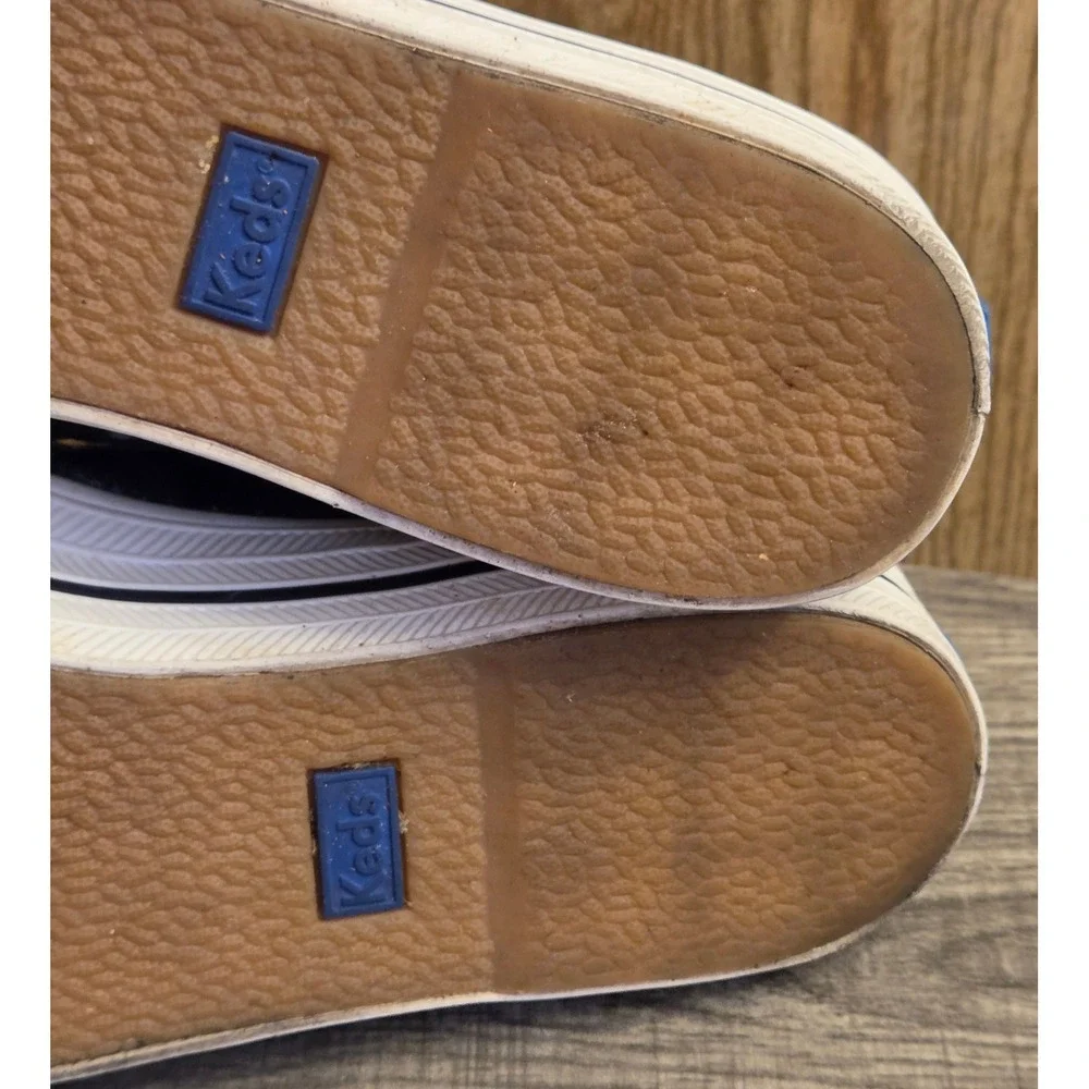 Keds X Kate Spade New York Double Decker Shoes Womens Size 6‎ Blue Leopard